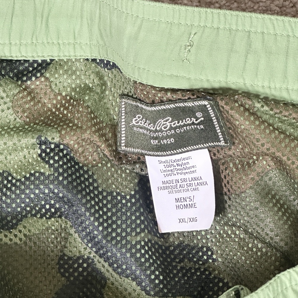 Eddie Bauer Swim‎ Trunks Mens XXL Mesh Lined 2XL Green Nylon Pockets Quick Dry - Picture 3 of 9